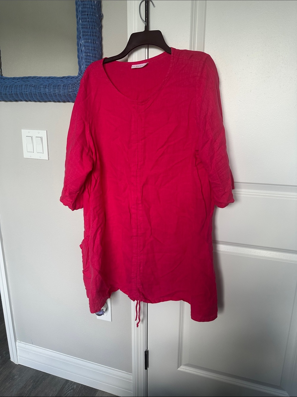 bryn Walker Bright Pink V-Neck Tunic